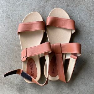Blush strap faux leather sandals size 38
